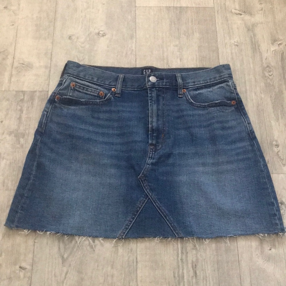 GAP Denim Jean Raw Hem Skirt